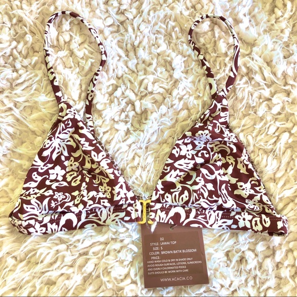 acacia swimwear Other - Acacia Lawai top in Brown Batik